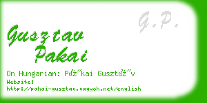 gusztav pakai business card